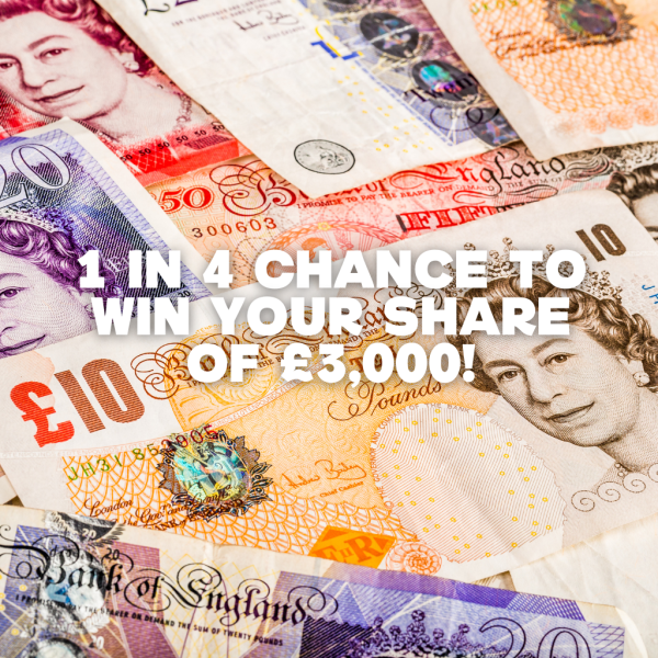 £3,000 Prize Pool - £500 Cash Prize Plus Instant Wins!