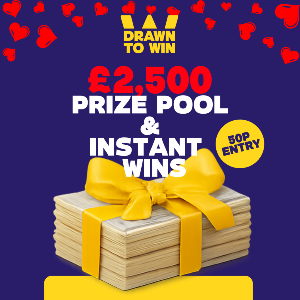 £2,500 Cash Prize Pool - £250 End Prize Plus Instant Prizes